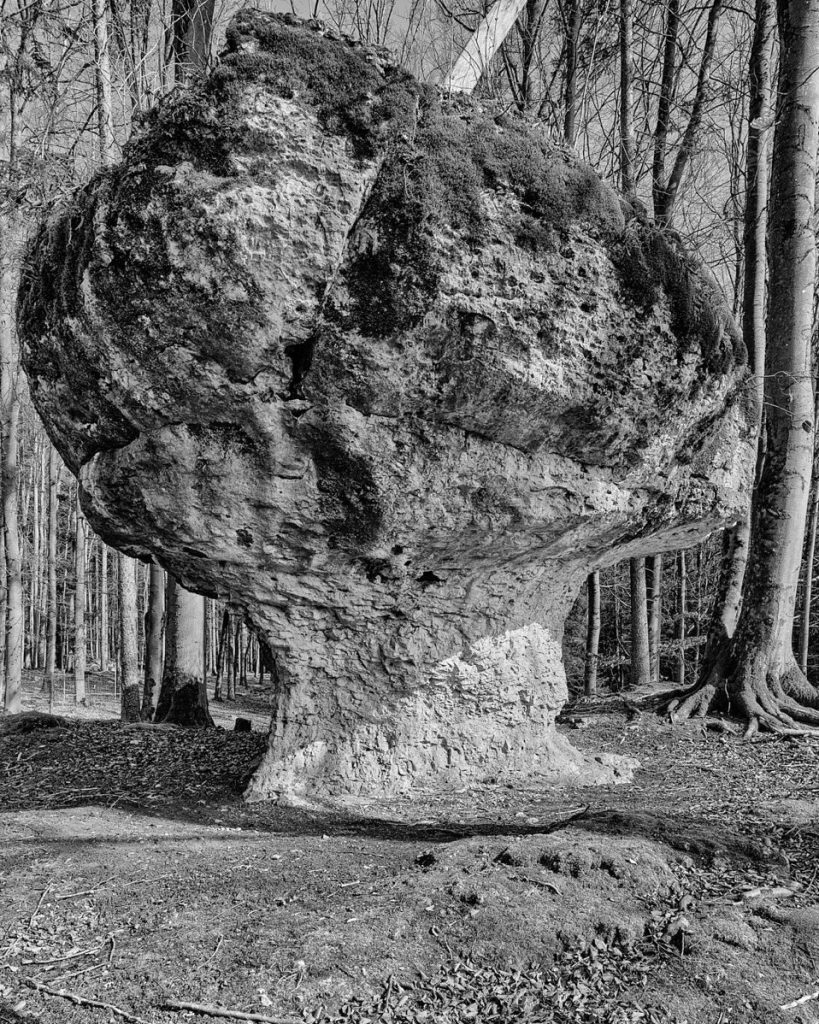Parasolfelsen bei Stadelhofen tief im Wald versteckt